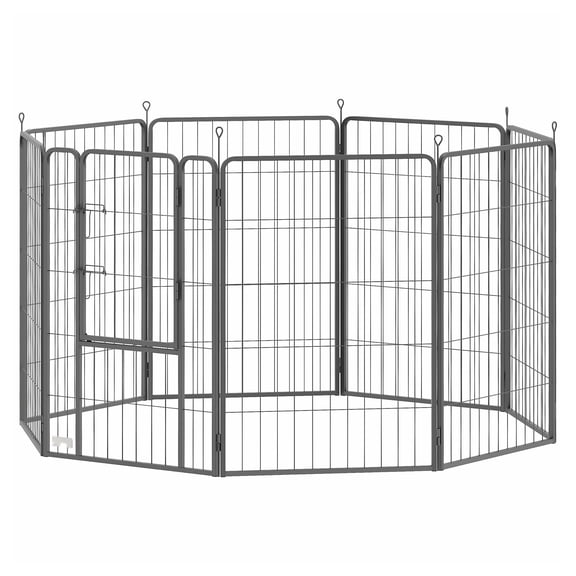 39 Inch Dog Playpen, 8 Panel Metal Exercise Pen for Medium Large Dogs