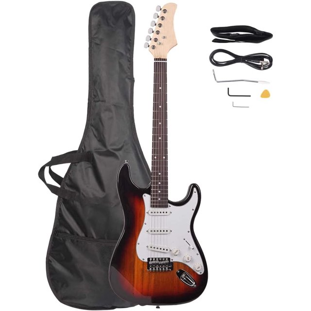 39 Inch Electric Guitar, FullSize Beginner Guitar Kit with Gig Bag