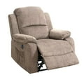 thumbnail image 1 of 39 Inch Fabric Power Recliner with USB Port Brown - Saltoro Sherpi, 1 of 5