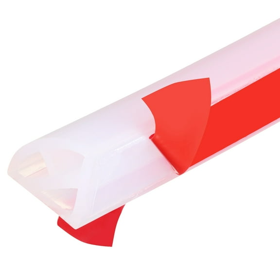 39 Inch Flexible Quarter Round Molding, Bendable Peel and Stick Trim, Clear