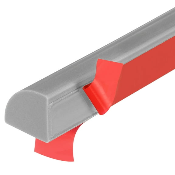 39 Inch Flexible Quarter Round Molding, Peel and Stick Moulded Trim, Gray