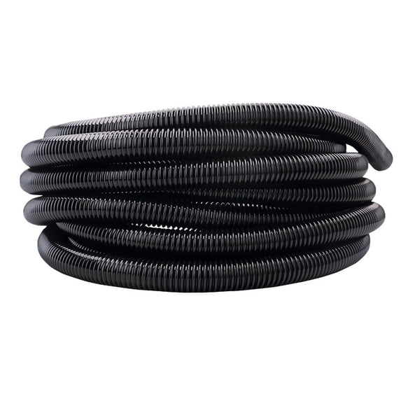 39 Inch Flexible Water Butt Connection Pipe 1 Inch Interior Diameter Corrugated Black Pond Hose for Water Filtration Systems High Tensile Strength