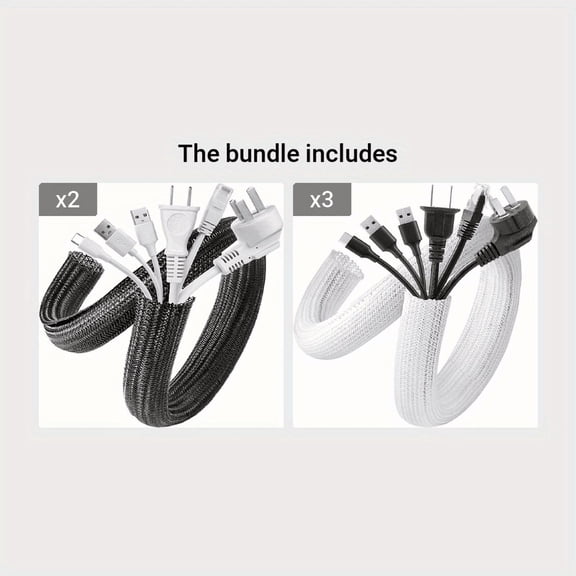 39-Inch Half-Inch Cord Protector Wire Loom Tubing Cable Sleeve Split Sleeving for USB Power And Audio Video Cables - Safeguards Cats from Chewing
