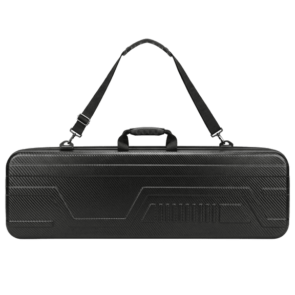 39 Inch Hard Shell Banner Stand Carrying Case with Foam, Portable Trade Show Display Storage Bag with Shoulder Strap, Black