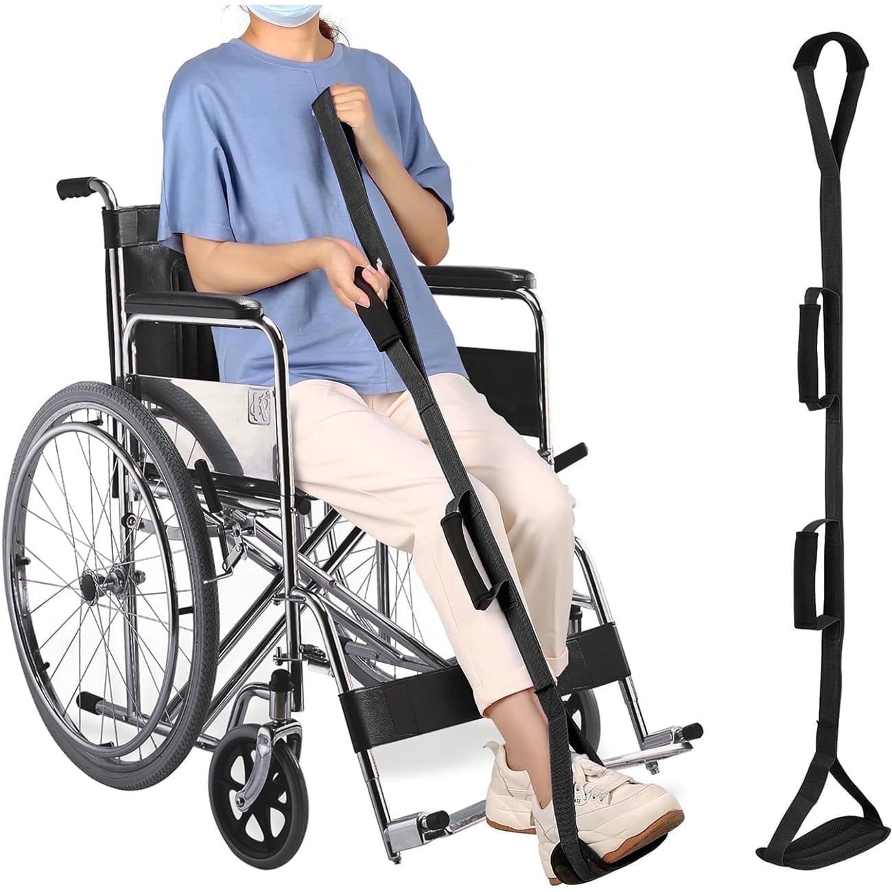 Platform Rigid Leg Rongsi 39 Inch Long Rigid Leg Lifter with Padded Loops for Hands and ...
