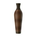 39 Inch Tall Floor Vase, Flower Vase with Elegant TwoTone Dark Brown