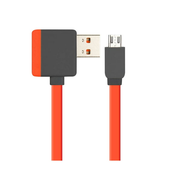 39 Inches Tangle Free Flat Cord With Hi-speed Port Liberator And Female Adapter ( 2.0 A Male To Micro B), Red