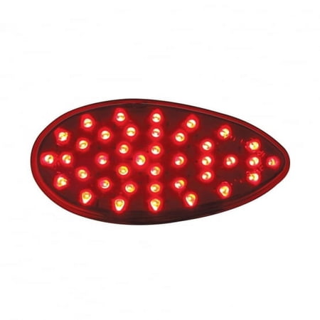 39 LED "Teardrop" Turn Signal Light - Red LED/Red Lens