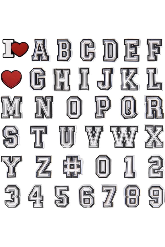 39 PCS Letter Shoe Charms for Croc, Alphabet & Number Shoe Charms for Clog, Pvc Charms for Adults, Creative Charms Letters for Croc, DIY Shoe Decoration for Girl and Boys
