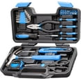 thumbnail image 1 of 39-Piece Home Tool Set Kit, Essential Household Hand Tools with Plastic Storage Case, Blue, 1 of 7