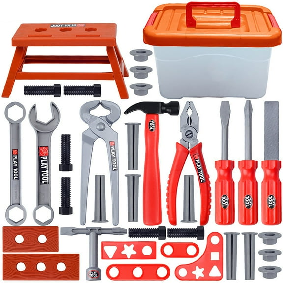 39-Piece Kids Tool Set with Tool Box - Toddler Play House Toys Including Toy Hammer, Ideal for Little Boys & Girls, Perfect Christmas Gift, Birthday Gifts