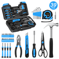 thumbnail image 1 of Cshidworld 39 Piece Tool Sets All Purpose Household Tool Kit, Home Tool Set Case with Toolbox Great for Girls Ladies and Women, Household Hand Kit for Home Garage Office College Dormitory, Blue, 1 of 8