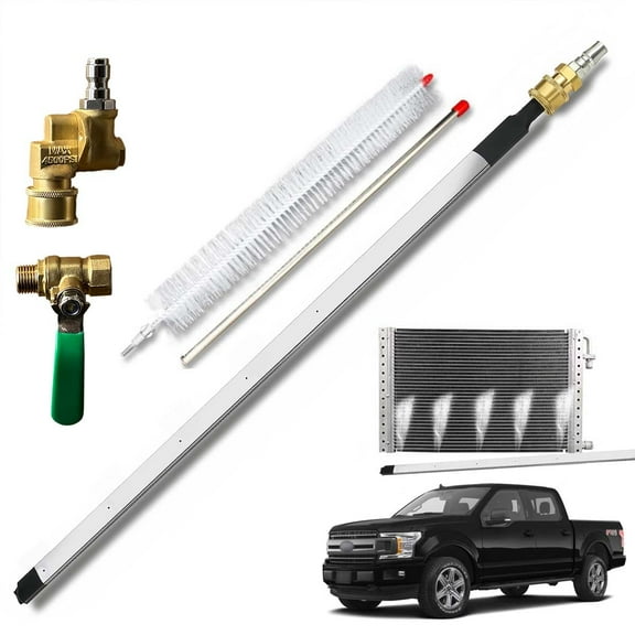 39" Portable Radiator Cleaning Wand, 4500 PSI Radiator Flush and Cleaner Tool, Quick Cleaning, One 1/4''Quick Coupler, Radiator Cleaning Wand Fit for Household Cars, Trucks, RV Radiators