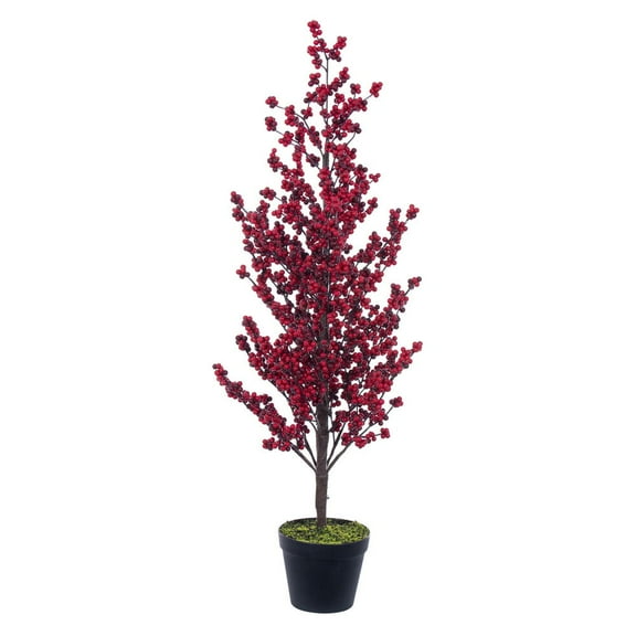 39" Potted Red Berry Tree
