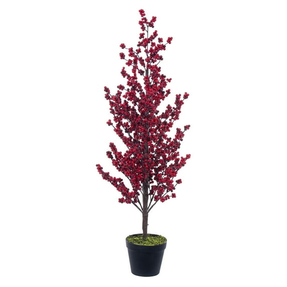 39" Potted Red Berry Tree