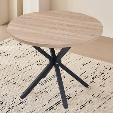 24 Inch Modern Round Dining Table for 2-4 People with MDF Top and ...