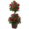 thumbnail image 1 of 39 Silk Hibiscus Double Ball Topiary, 1 of 1