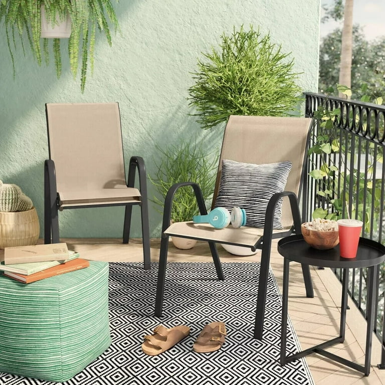Tan stackable patio chairs hotsell