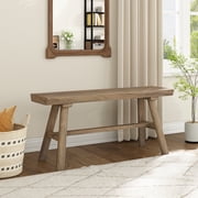39" Farmhouse Solid Wood Dining Bench, Narrow Entryway Bench Seating for Living Room Bedroom Indoor