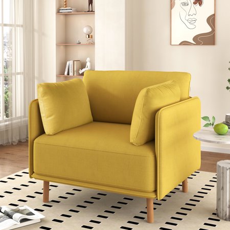 39" Upholstered Chair with Sleek Armrests / Office Lounge Setting / Comfortable Work Break