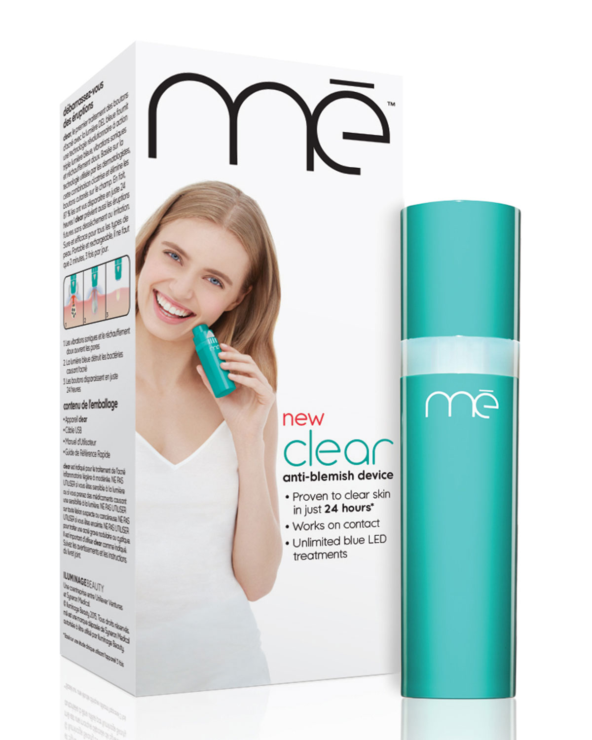 ($39 Value) me Clear Anti-Blemish Acne Treatment Blue Light Device - image 1 of 1
