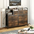 thumbnail image 1 of 39"W Modern Dresser with 9 Drawers, Storage Nightstand Sideboard TV Stand with Power Outlet, Bedroom Dresser, Chest of Drawers for Living Room, Hallway, 1 of 8