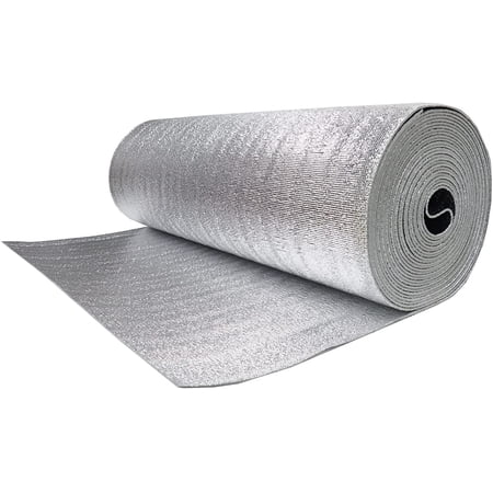 39"W Reflective Foam Insulation Shield Core Radiant Barrier Double Sided Aluminum Layer Thermal Heat Shield