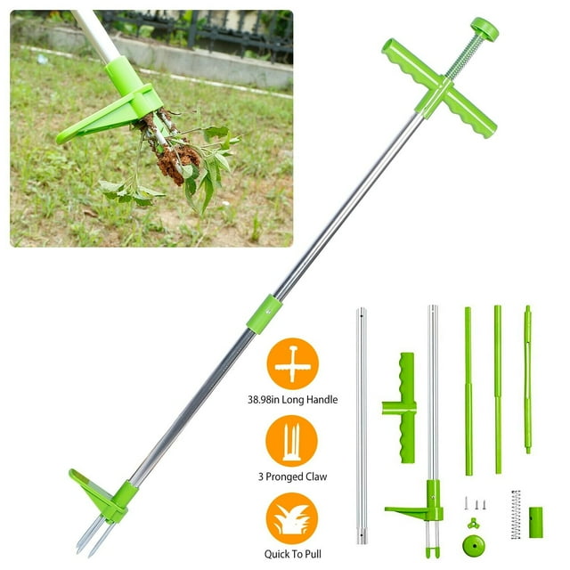 39" Weed Puller Weeder Twister Stand Up Lawn Grass Root for Killer