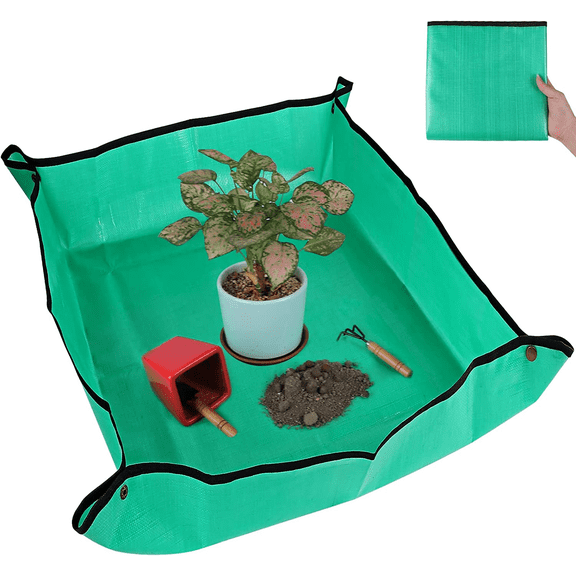 39." X 39." Extra Large Plant Repotting Mat, Waterproof Repotting Tray for Indoo