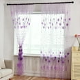 thumbnail image 1 of 39‘’X78.7‘’ Window Screen Decoration Cluster Flower Tulle Curtain Tulle Tracery Voile Drape Drapery Polyester Fabric, Curtain, 1 of 7