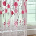 thumbnail image 1 of 39‘’X78.7‘’ Window Screen Decoration Cluster Flower Tulle Curtain Tulle Tracery Voile Drape Drapery Polyester Fabric, Curtain, 1 of 5