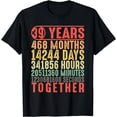 thumbnail image 1 of 39 Year 39th Wedding Anniversary for Her Him Couple T-Shirt, 1 of 4