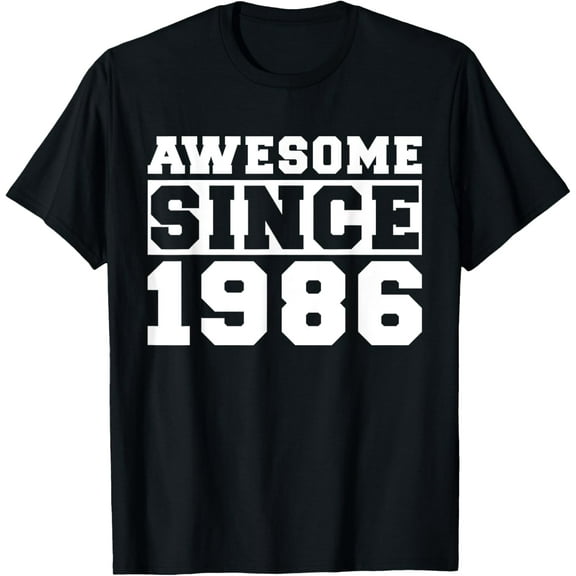 39 Years Old Awesome Since 1986 39th Birthday Gift T-Shirt