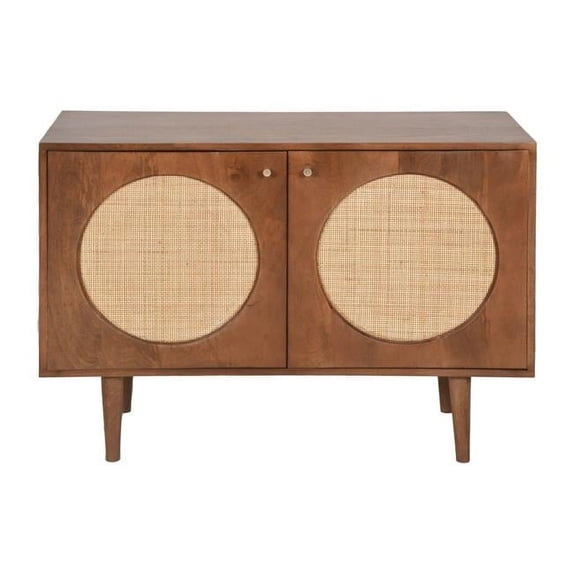 39 in. 2-door Console Wood Sideboard, Brown