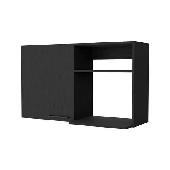 39 in. Accent Cabinet with Two Shelves, Black