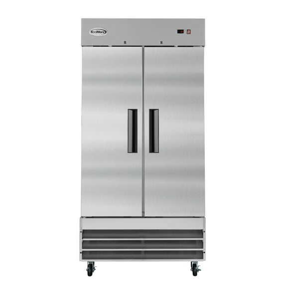 39 in. Commercial Stainless Steel 2-Door Reach-In Refrigerator, 35 cu. ft.