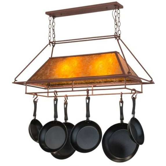 Meyda Tiffany 77830 39" L Simple Mission Pot Rack - Orange