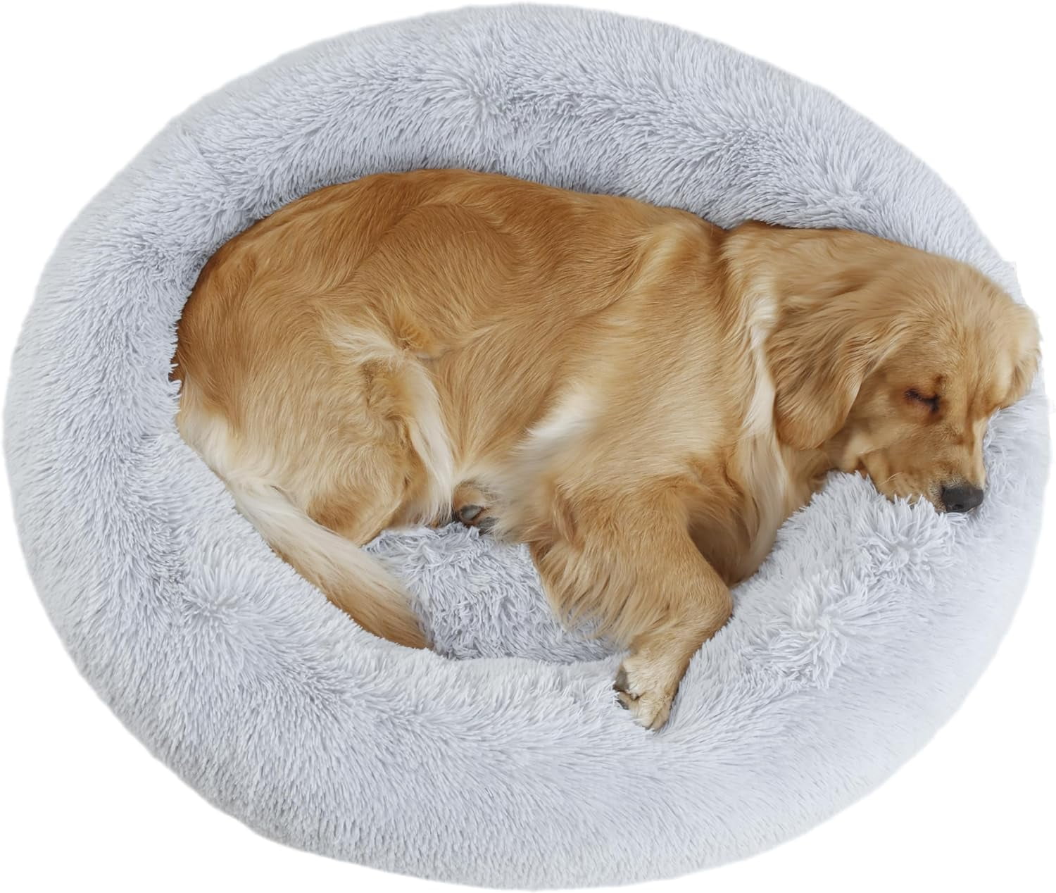 CozyPaws 20-inch Calming Donut Dog Bed – Anti-Anxiety Support
