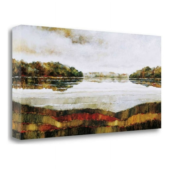39" x 20" Haliburton Lake by Zenon Burdy - Print On Canvas Fabric Multi-Color