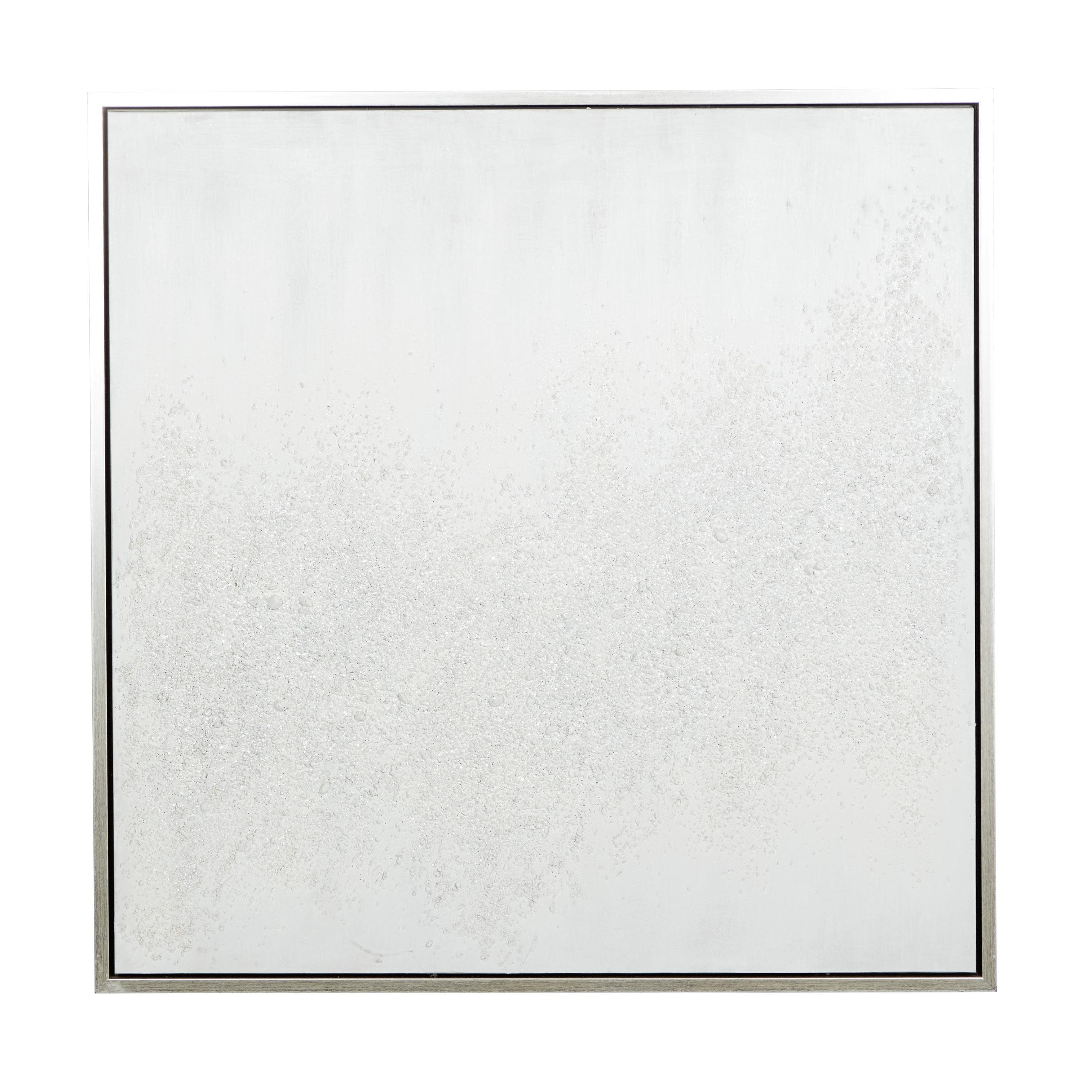 39" x 39" Abstract Framed Wall Art with Silver Frame, by CosmoLiving by Cosmopolitan
