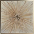 thumbnail image 1 of 39" x 39" Radial Starburst Framed Wall Art with Gold Frame, by DecMode, 1 of 14