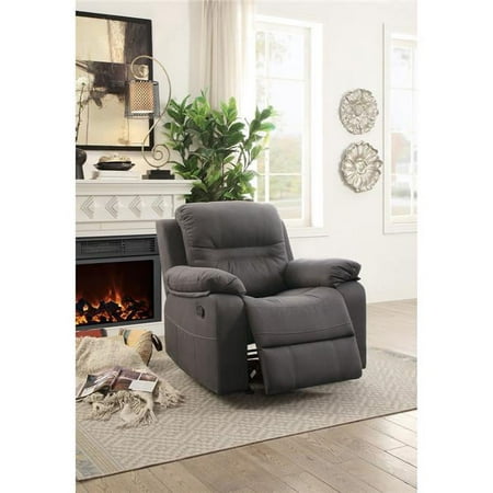 39 x 39 x 39 in. Leatherette Rocker Recliner - Gray