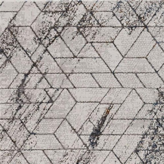39 x 55 in. Ivory Polyester Rug