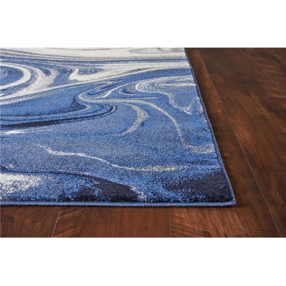 39 x 59 in. Blue Polypropylene Rug
