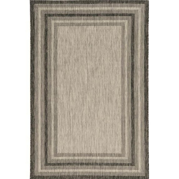 39 x 59 in. Grey Polypropylene Rug
