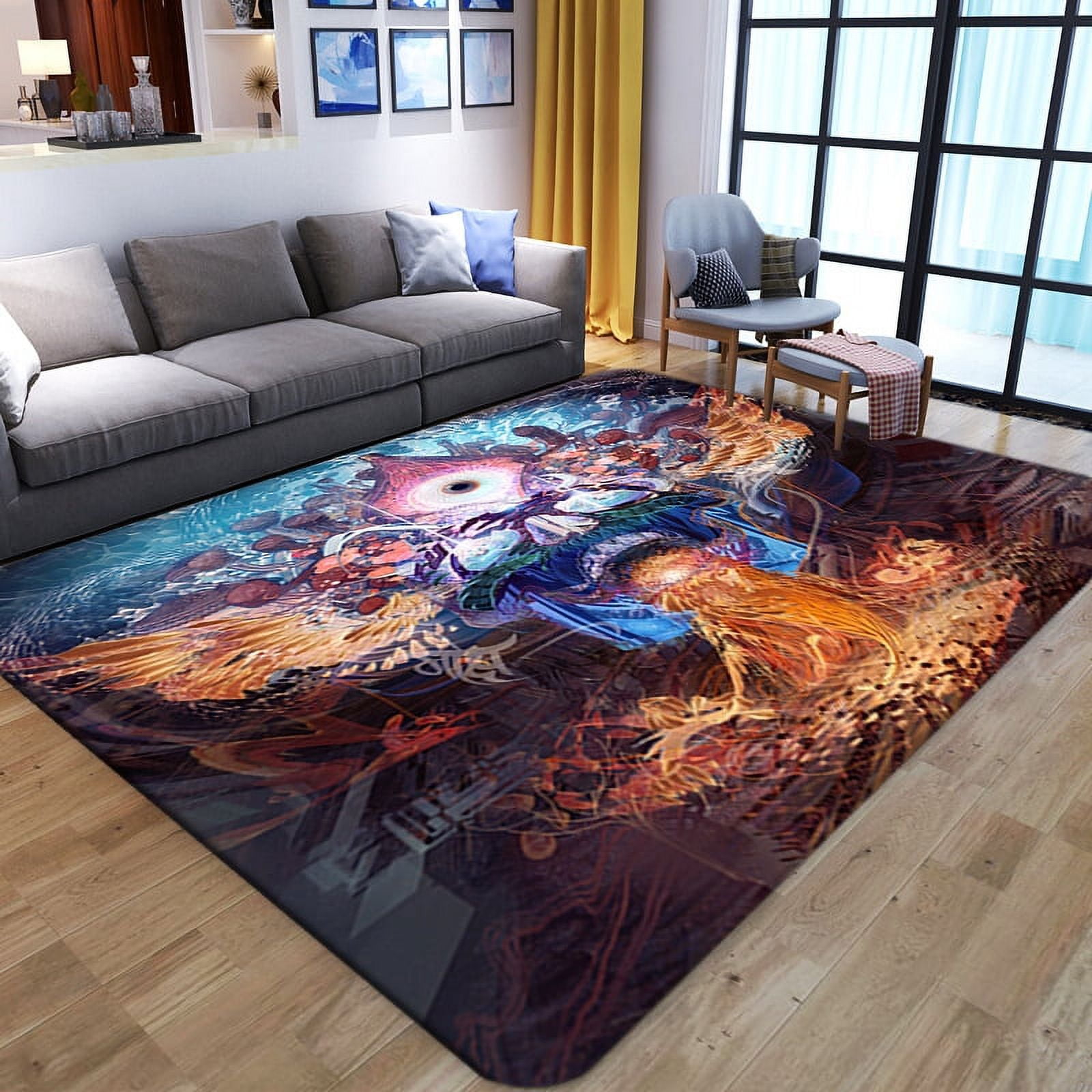 39 x 59 inch Skull Area Rug, Skull Polyester Area Rug Mat for