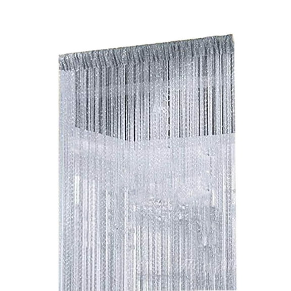 39 x 78 Inch Bead curtain for doorway,Decorative Door String Curtain Wall Panel Fringe Window Panel Drapes Room Divider Blind Divider Tassel Screen(Silvery-Gray 2 pcs)