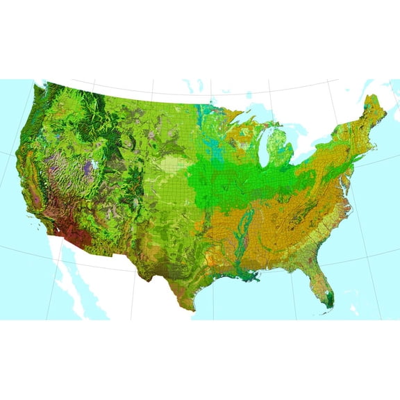 39"x24" Heavyweight Photo Paper Quality Poster: Climate Map - Soil and Climate