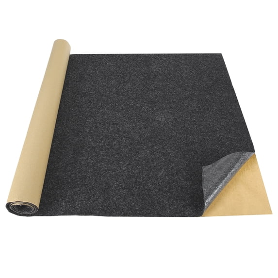 39"x39" Speaker Box Carpet Fabric with Adhesive Back, Gray Car Trunk Under Felt Carpet Liner Interior Cover Roll Carpeting for Sub Box, Auto, RV, Boat, Marine, Door Liner