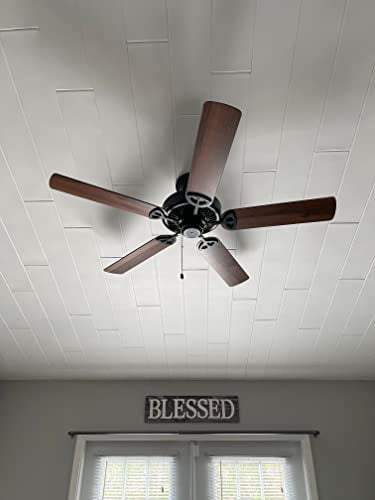 39"x6.5" Foam Ceiling Planks - 12pc Pack - Covers 21.1sqft - Glue Up Application - Easy DIY - Choose Your Finish - Decorative Ceiling Tiles (White)